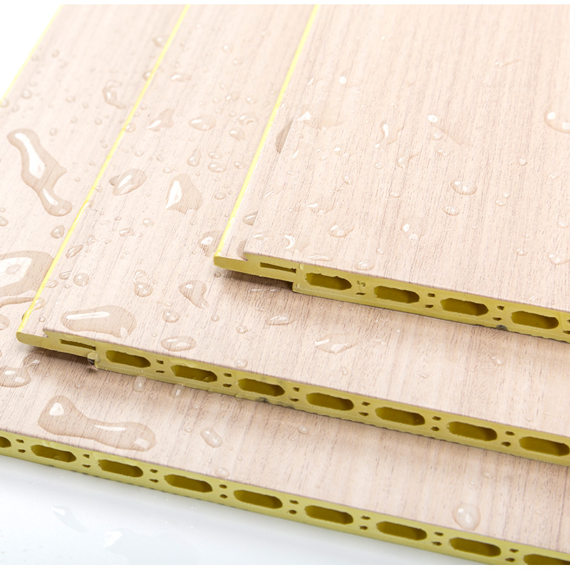 YXWPC609 9mm Kapal 60cm Lapad ng Lapad Mabilis na Pag -install WPC Wall Panel Integrated Wall Panel Bamboo Wood Fiber Wall