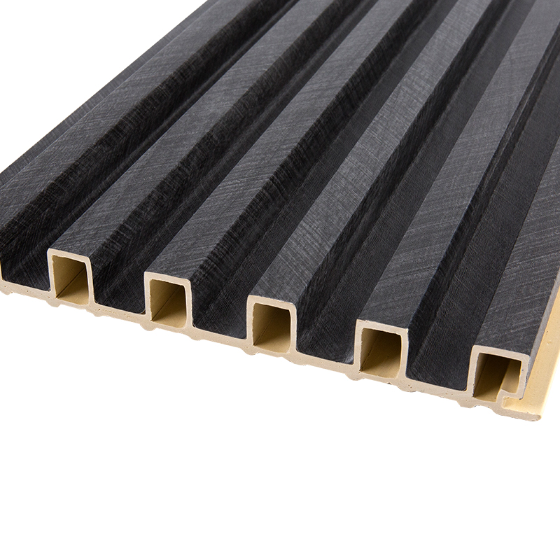 Modernong Eco-Friendly Dekorasyon na Wall at Ceiling WPC Fluted Panel (Laki ng cell 10*4.2) YXWPC16018