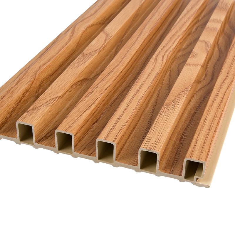 Modernong Eco-Friendly Dekorasyon na Wall at Ceiling WPC Fluted Panel (Laki ng cell 10*4.2) YXWPC16018