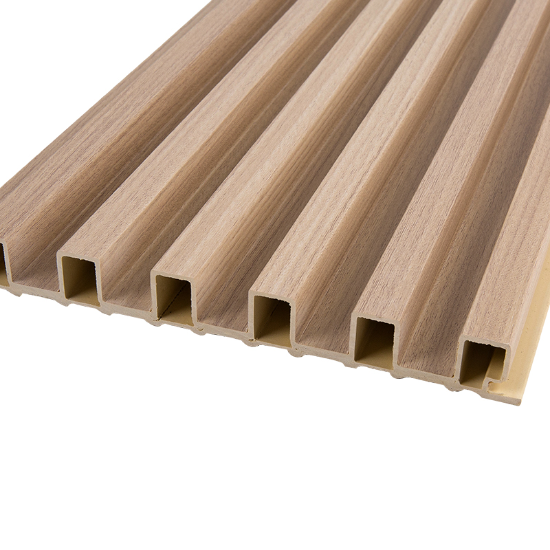 Modernong Eco-Friendly Dekorasyon na Wall at Ceiling WPC Fluted Panel (Laki ng cell 10*4.2) YXWPC16018